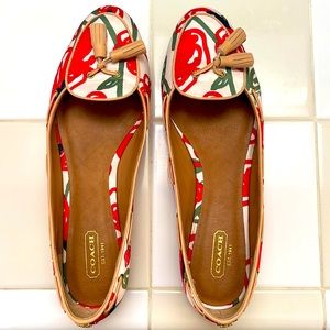 Coach Ballet Flats with Floral Design